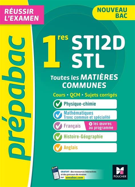 Cours et Programme de 1re STL .
